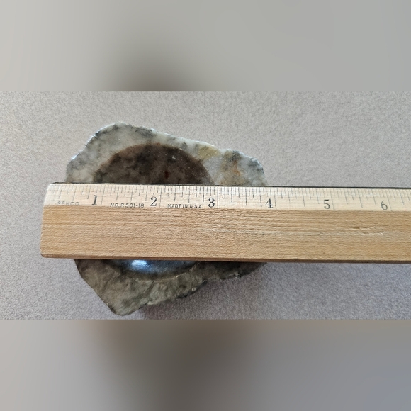 Vintage Action Genuine Italian Alabaster Hand Carved Ashtray - Picture 9 of 11